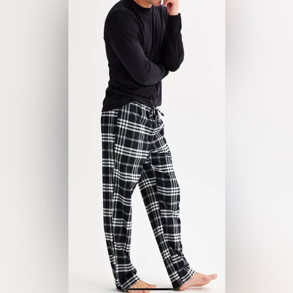 Sonoma Dark Plaid Flannel Pajama Set size XL